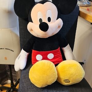Disney Mickey Mouse Plush - Black, Red, Yellow. 2ft 4 Inches Tall.